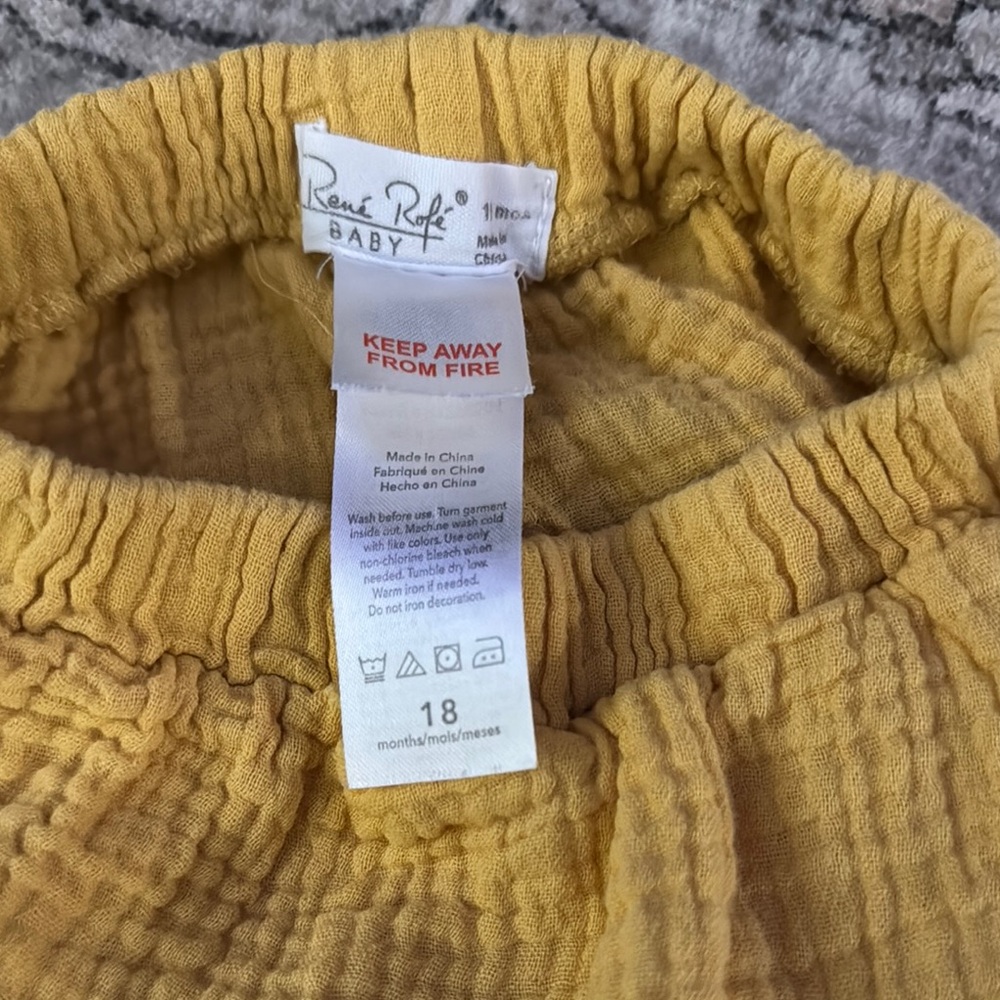 Yellow Ruffle Kids Shorts - Picture 5 of 5